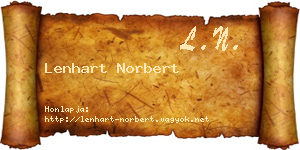 Lenhart Norbert névjegykártya