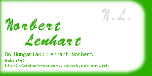 norbert lenhart business card